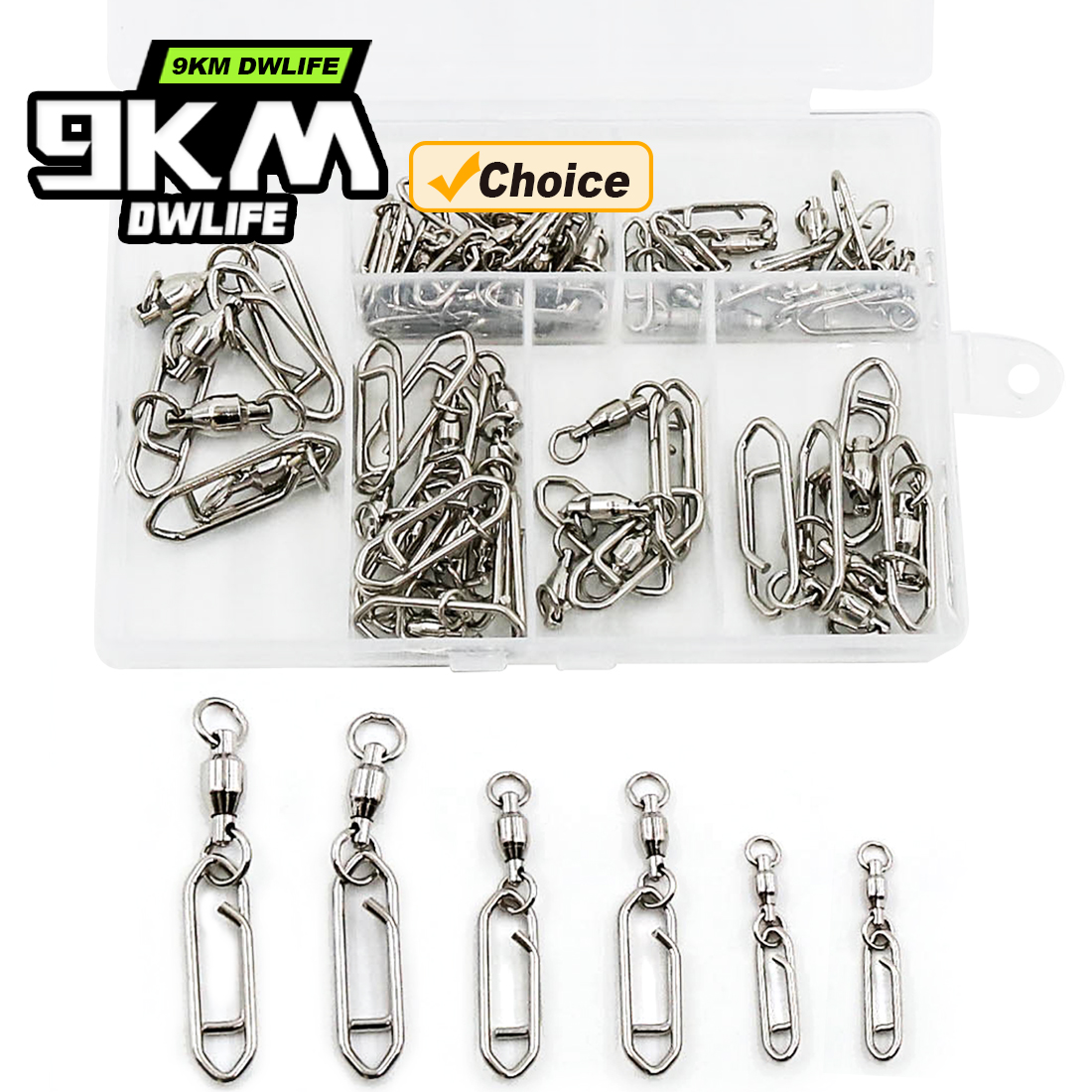 9KM Fishing Swivel Snap Kit 50 - Fishing Lure Making Kit recensie en prijs