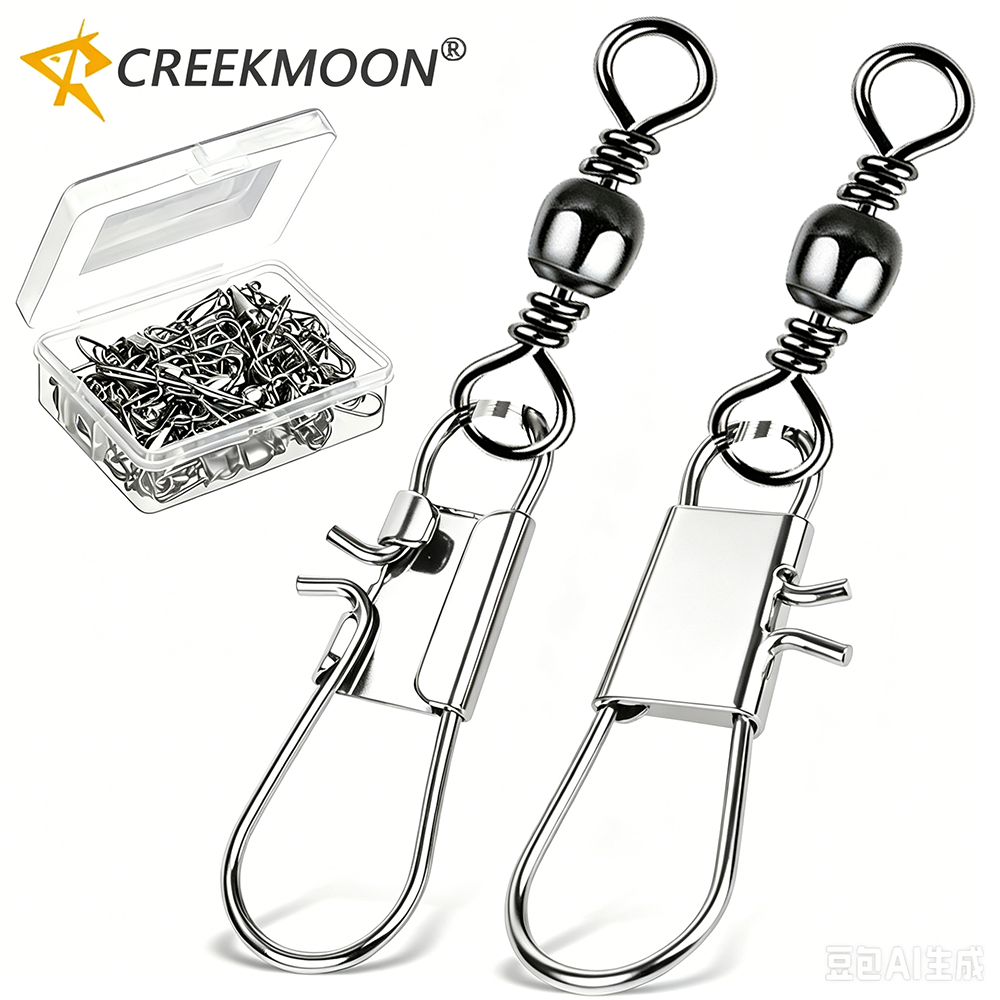 50Pc/box Stainless Steel Swive - Fishing Lure Box recensie en prijs