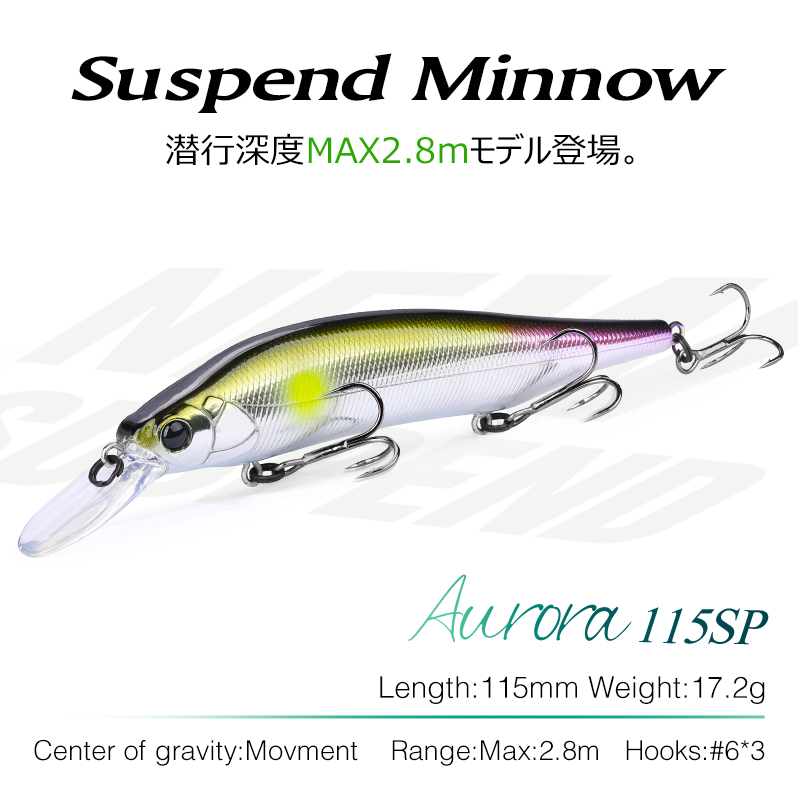 TSURINOYA 115mm 17.2g Suspendi - Fishing Lure Jerkbait recensie en prijs