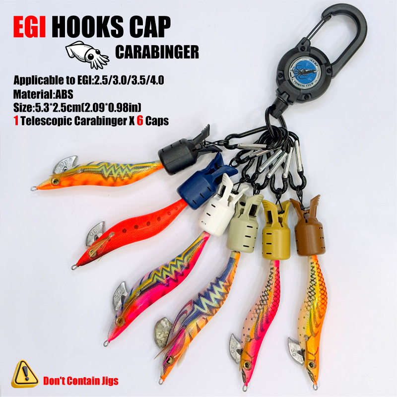 Squid Jig Hook Caps and Carabi - Fishing Lure Jig recensie en prijs