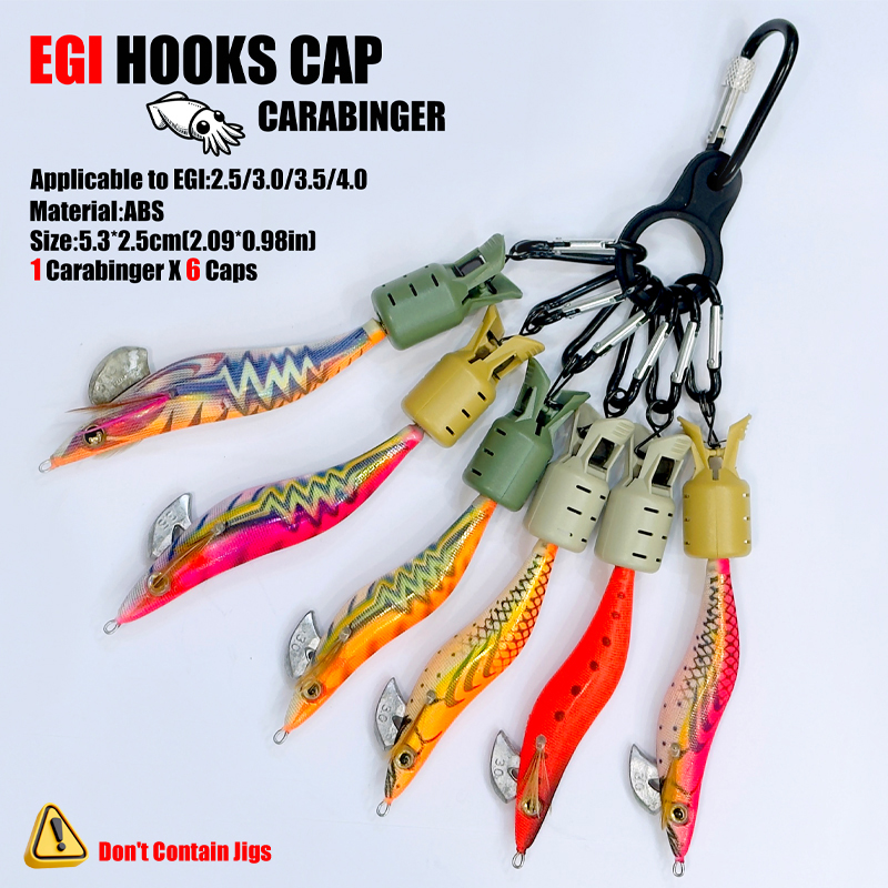 Squid Jig Hook Caps and Carabi - Fishing Lure Jig recensie en prijs