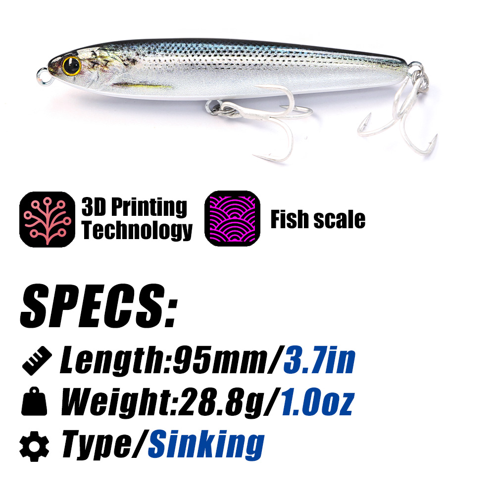 B&U Sinking Pencil Fishing Lur - Fishing Lure Jerkbait recensie en prijs