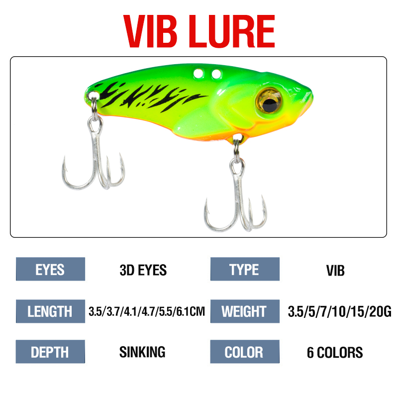 6PCS Metal VIB Lure 5g 7g 10g  - Fishing Lure Spinnerbait recensie en prijs