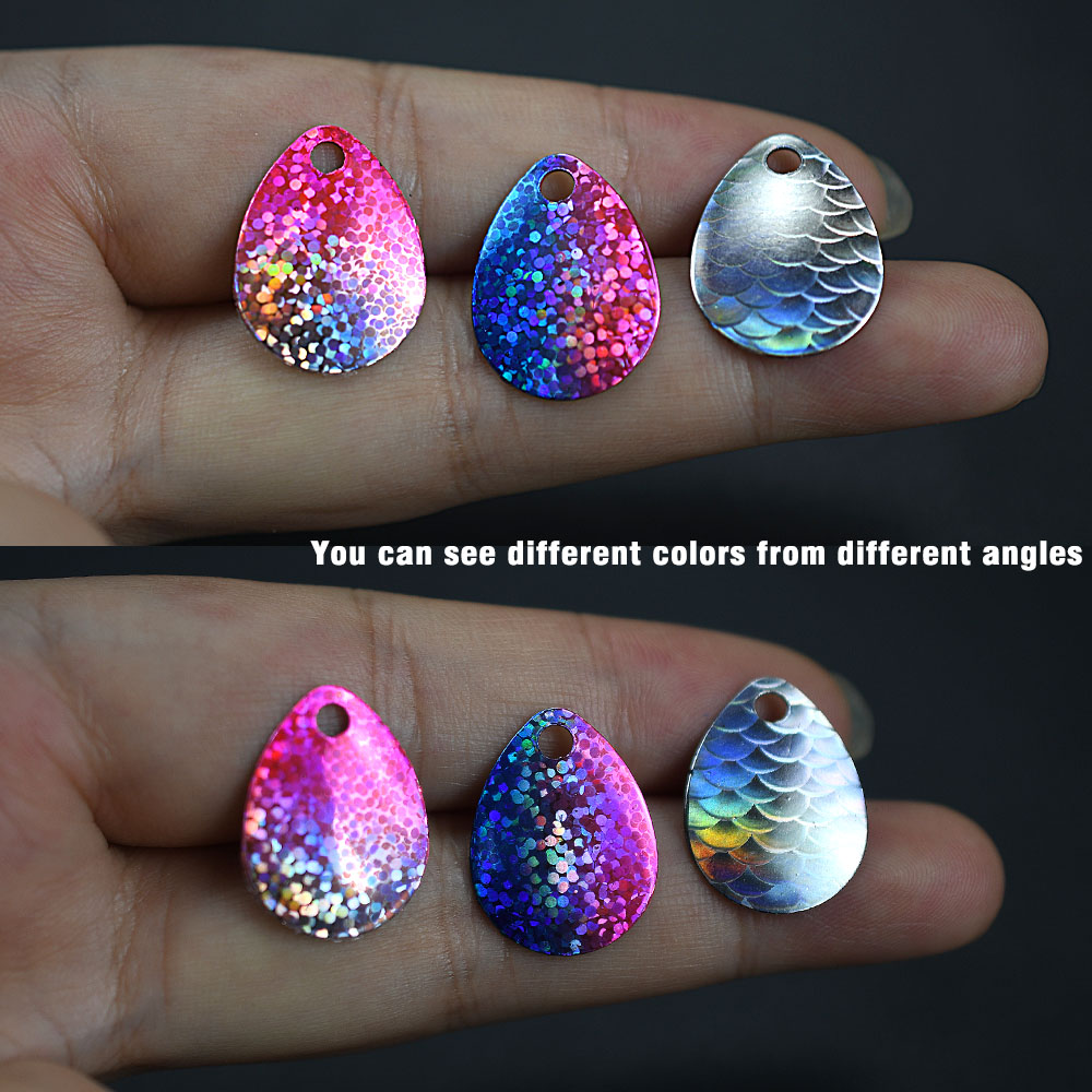 6Pcs Iridescent Fish Scale Spo - Fishing Lure Blade Bait recensie en prijs